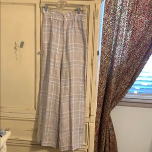 Linen wide leg pants